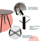 Comedor Mesa Oslo 80 + 4 Sillas Vento