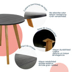 Mesa de Comedor Circular Frankfurt 80cm