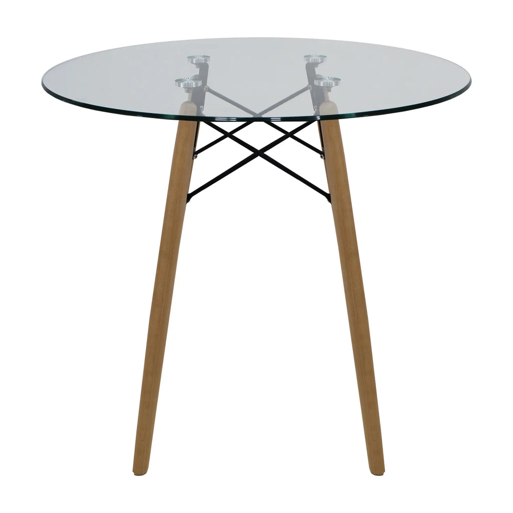 Comedor Mesa Oslo Cristal T8 + 4 Sillas Oslo