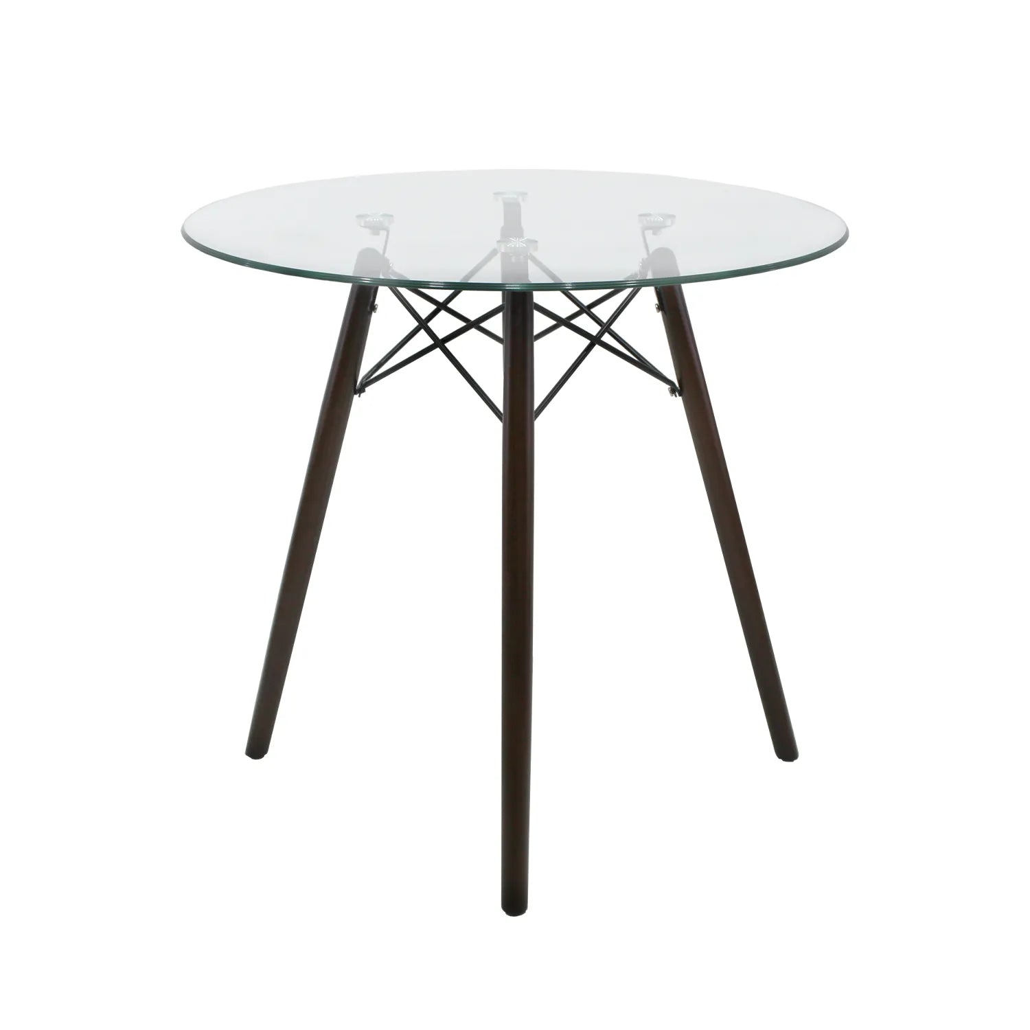 Comedor Mesa Oslo Cristal T8 Nogal + 4 Silla Vento