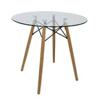 Comedor Mesa oslo Cristal T8 + 4 Sillas Frankfurt