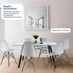 Comedor Mesa T5 Nogal + 4 Sillas Moura