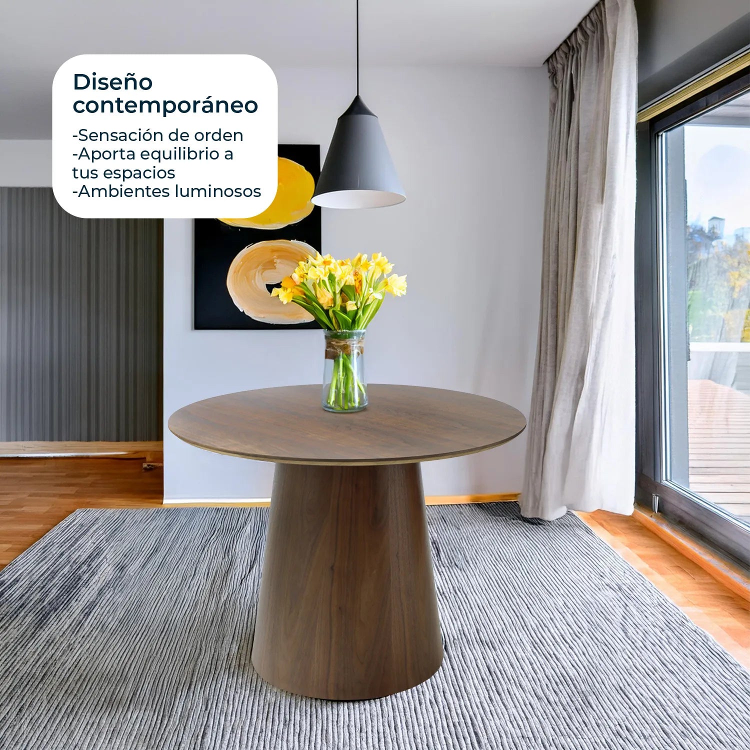 Mesa comedor 100cm Padar Chapa 1371