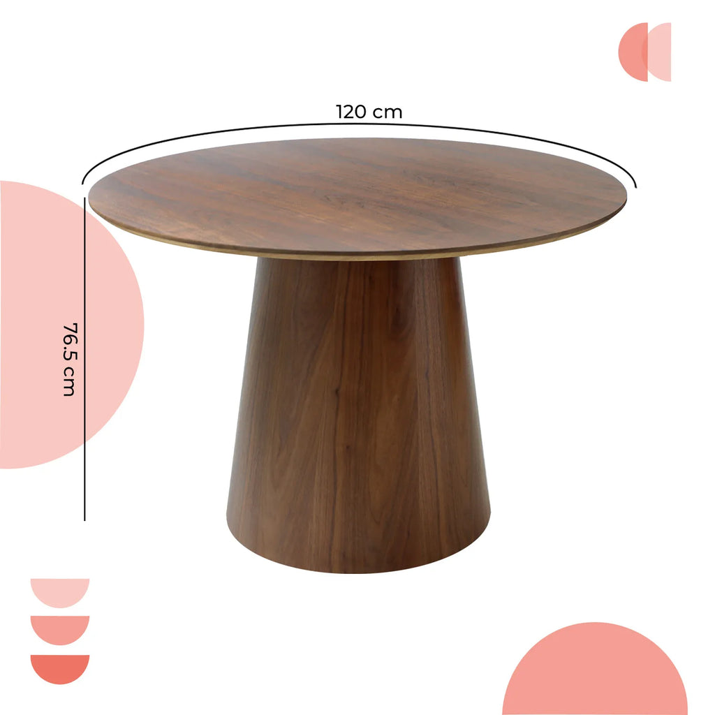 Mesa comedor 120cm Padar Chapa 1371