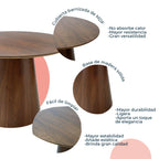 Mesa comedor 120cm Padar Chapa 1371