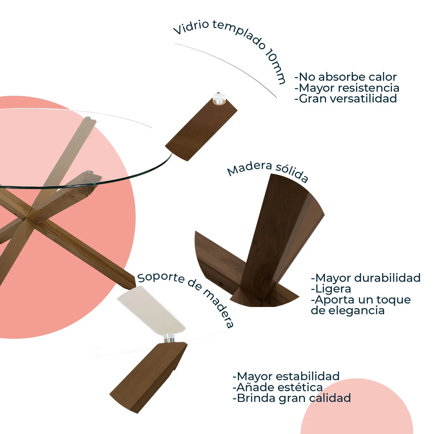 Mesa comedor 120cm Riau 6013