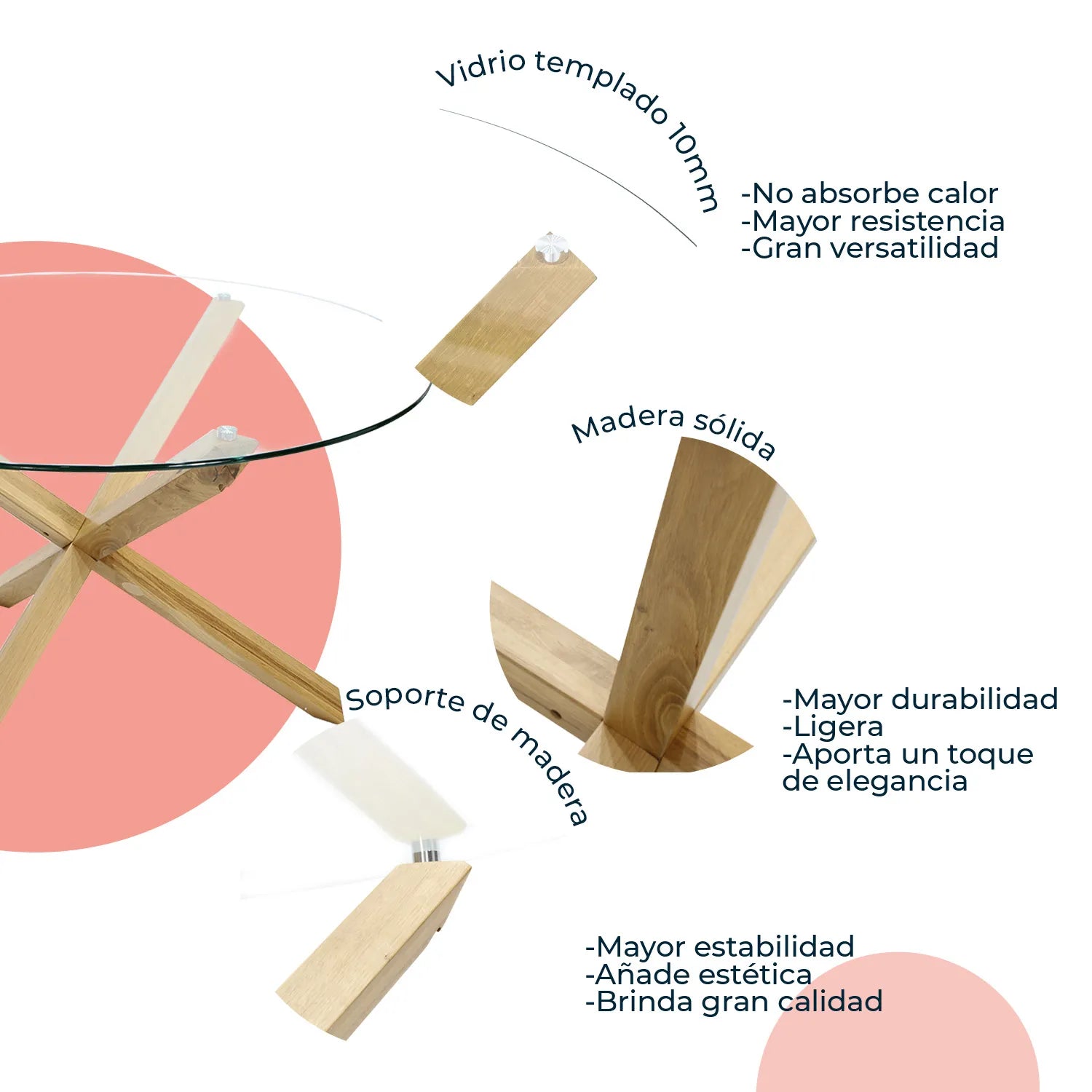 Mesa comedor 120cm Riau 6013