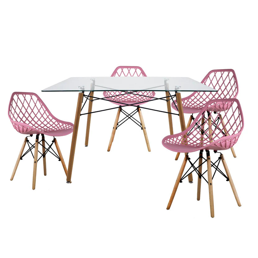 Comedor Mesa T5 + 4 Sillas Oslo Vento