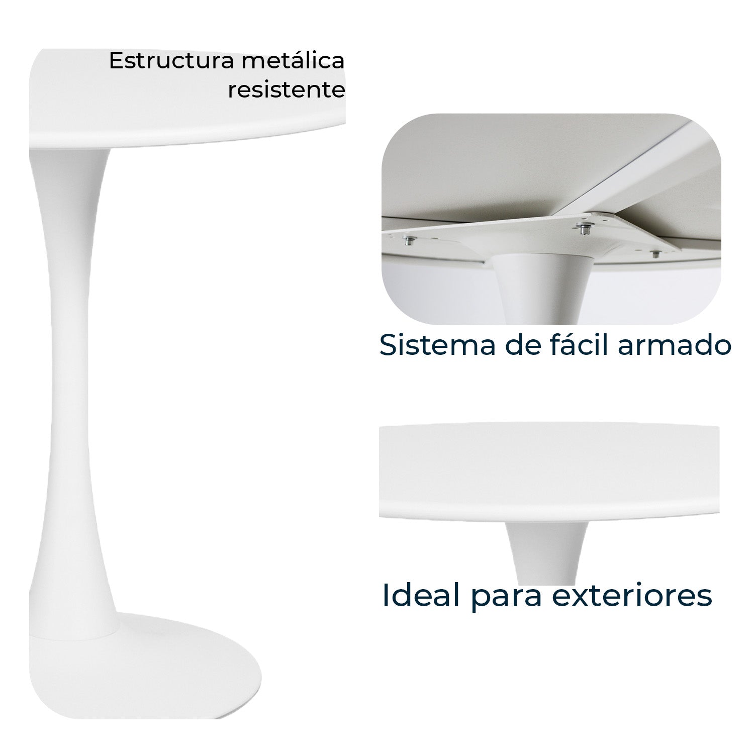 Mesa Circular Metal Vittoria 80cm