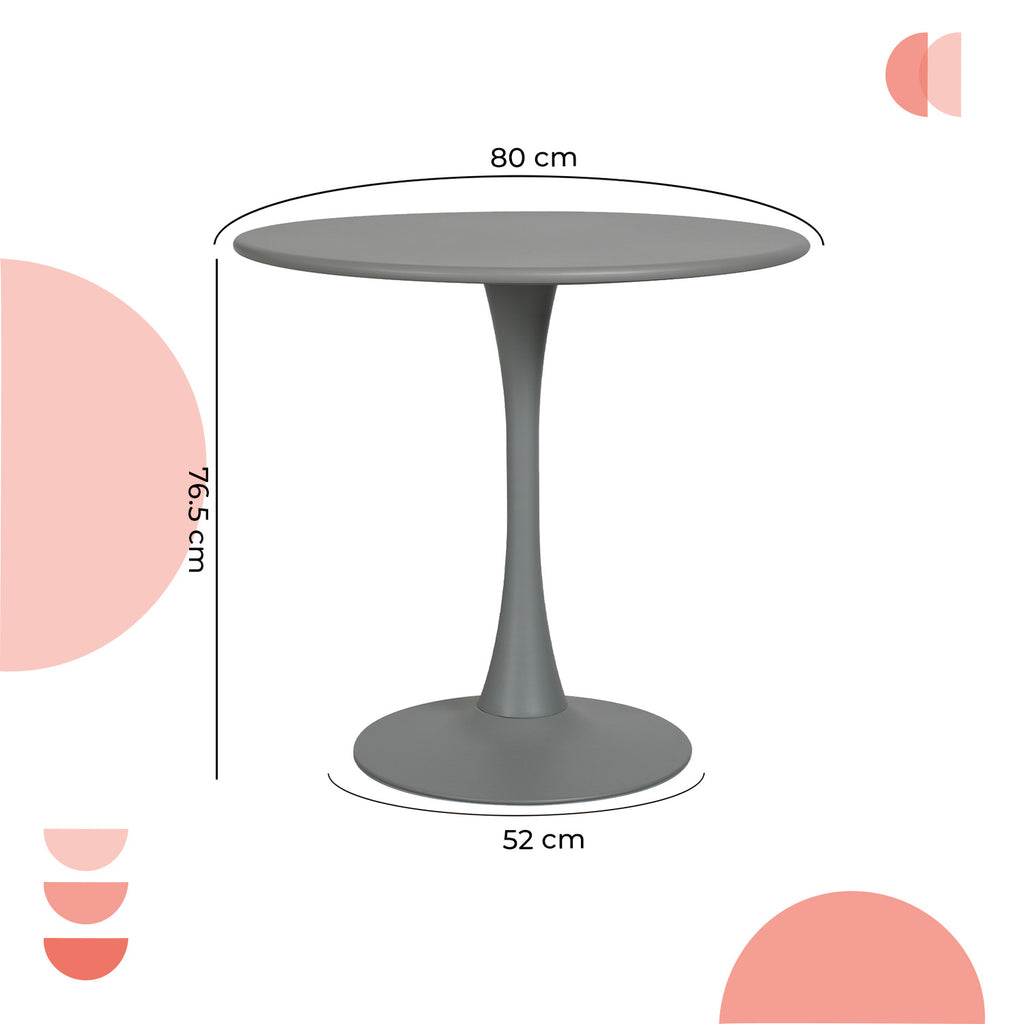 Mesa Circular Metal Vittoria 80cm