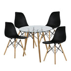 Comedor Mesa Oslo Cristal T8 + 4 Sillas Oslo