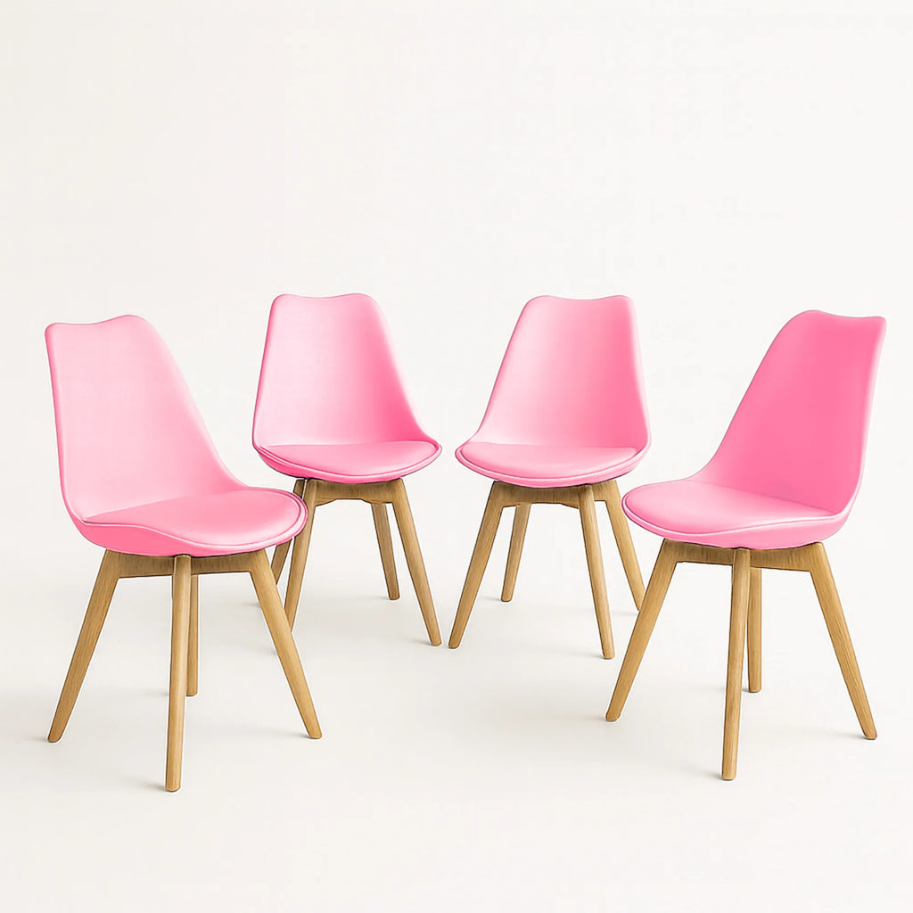 Set de 4 Sillas Eames Frankfurt | Sillas acojinadas
