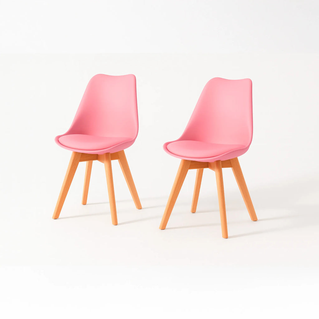 Set de 2 Sillas Frankfurt | Sillas Eames acojinadas para comedor