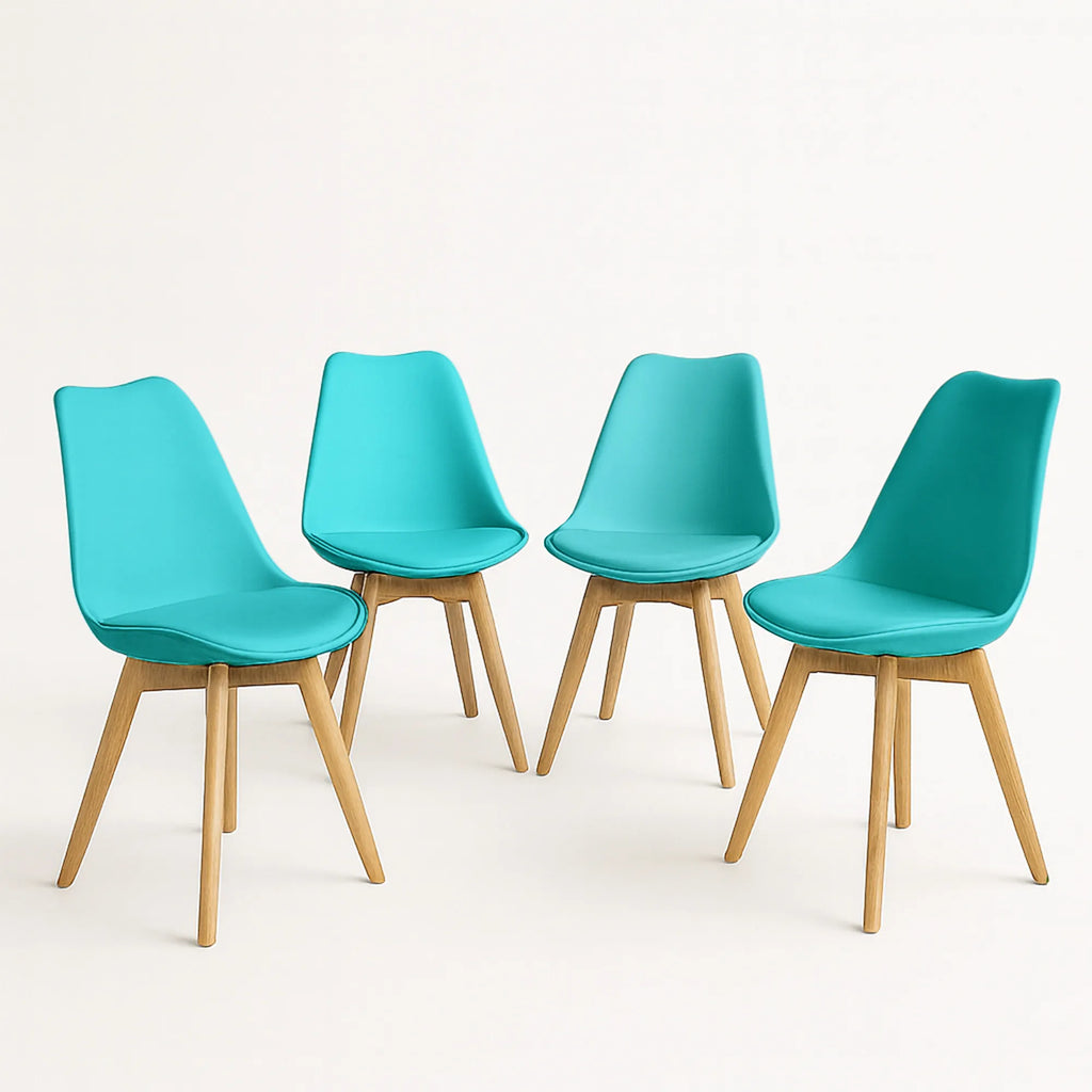 Set de 4 Sillas Eames Frankfurt | Sillas acojinadas