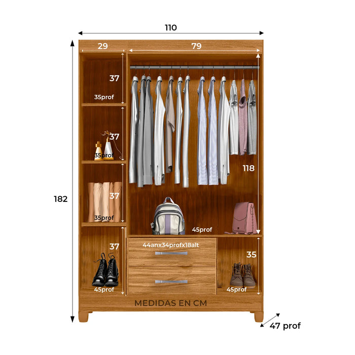 Ropero Aragon 4103 | Madera MDP