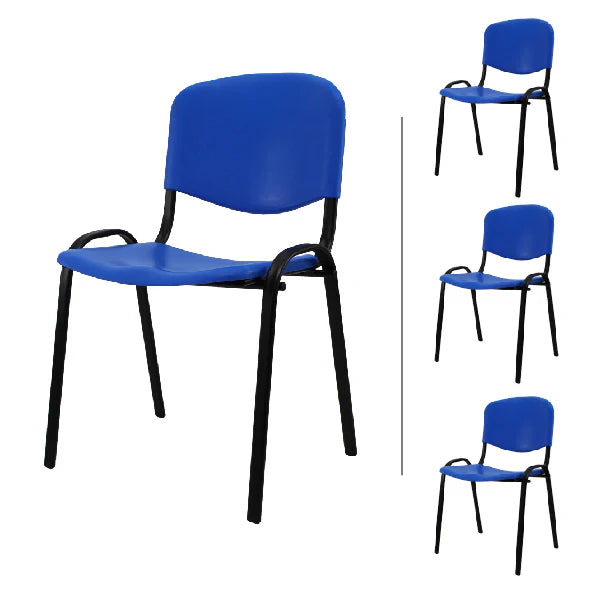 Set de 4 Sillas Fijas Plástico Nova