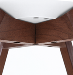 Silla Frankfurt acojinada  para comedor Nogal