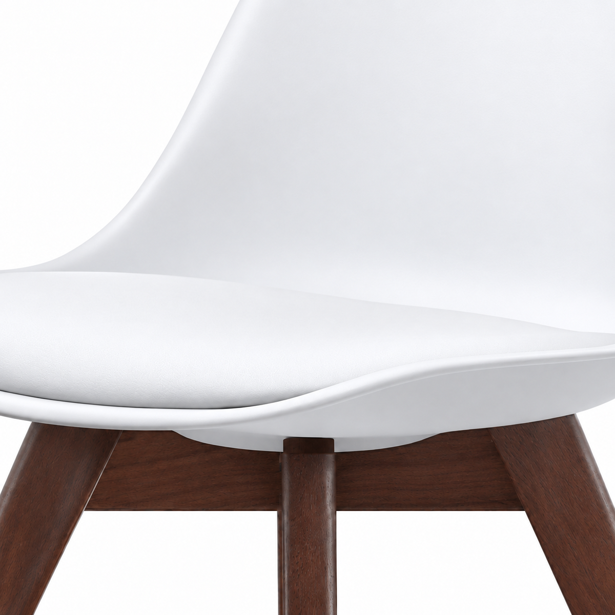 Silla Frankfurt acojinada  para comedor Nogal