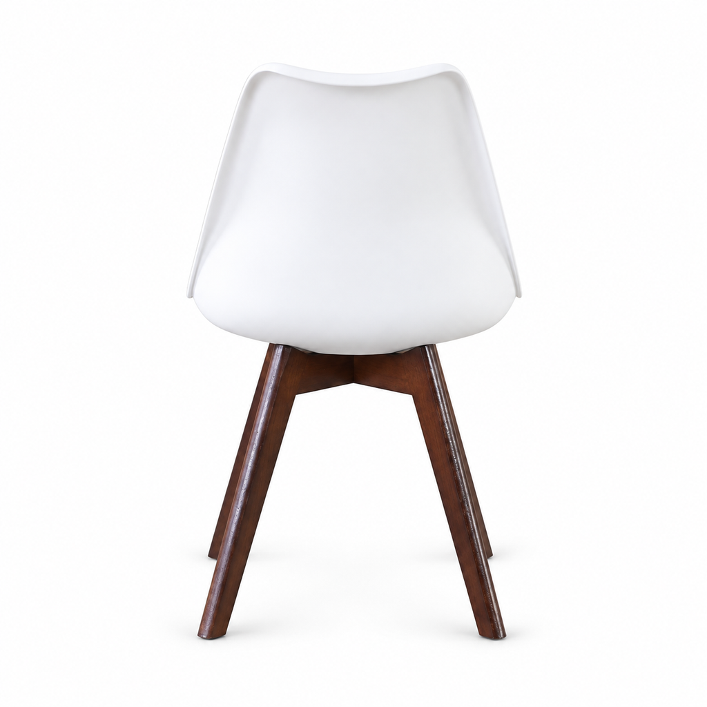 Silla Frankfurt acojinada  para comedor Nogal