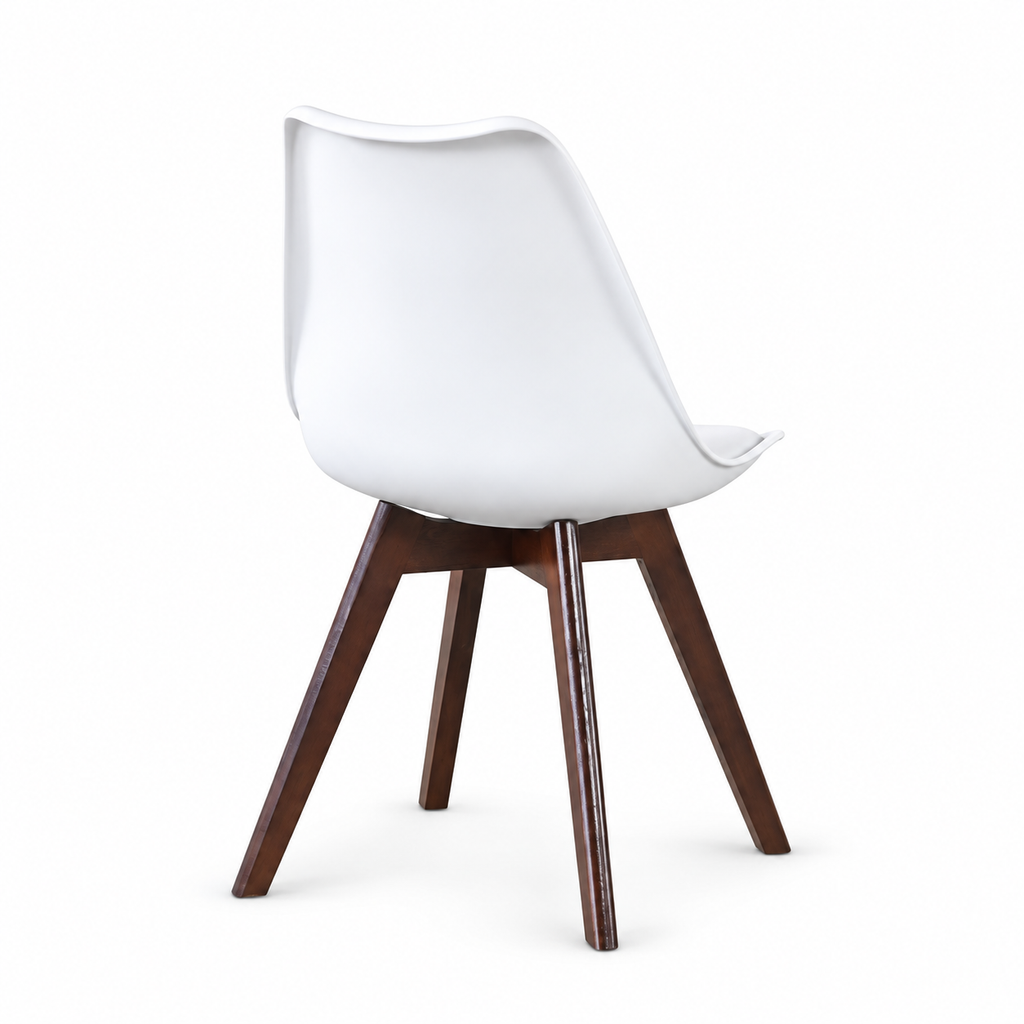 Silla Frankfurt acojinada  para comedor Nogal