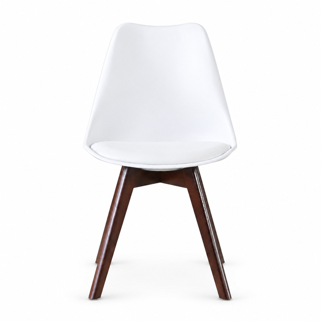 Silla Frankfurt acojinada  para comedor Nogal
