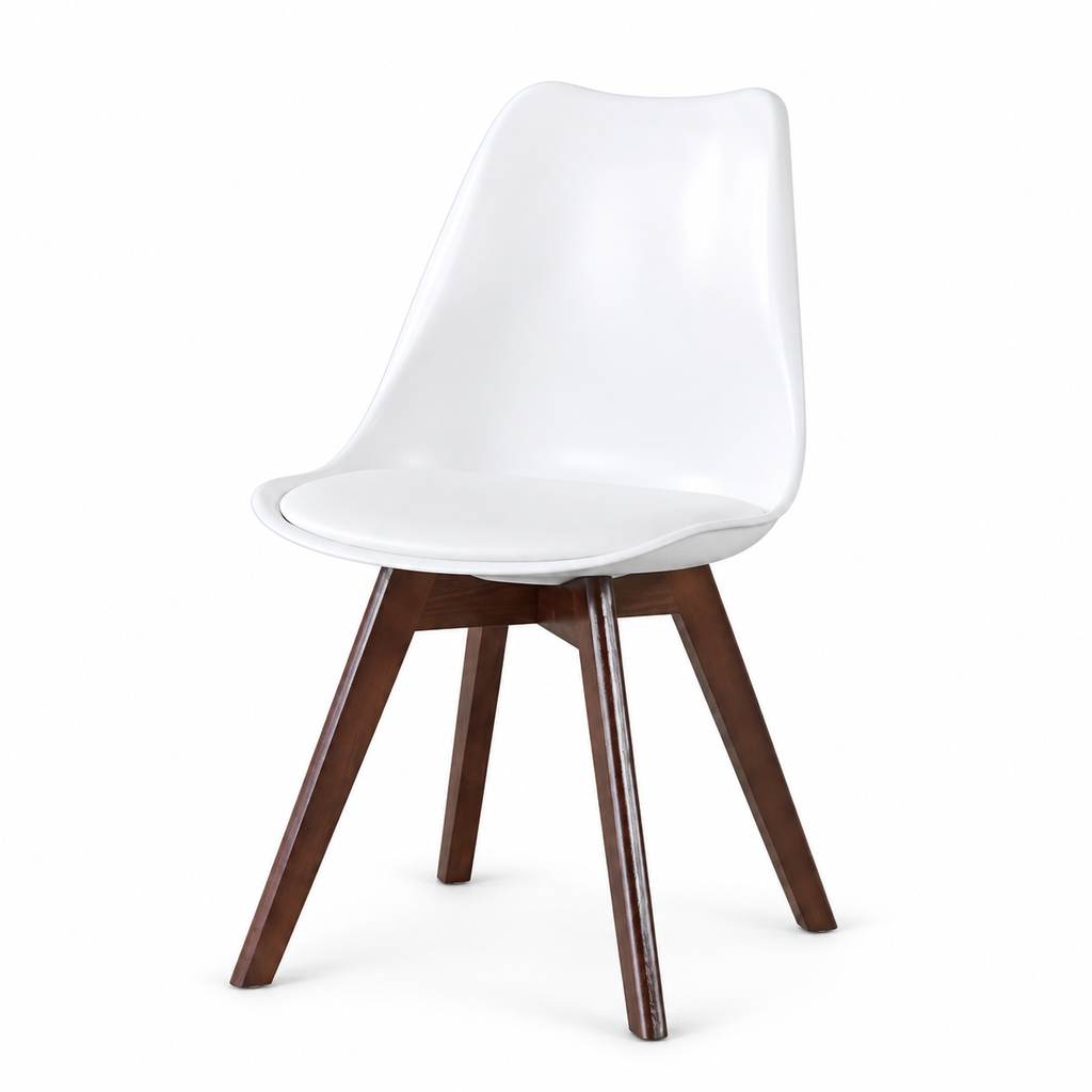 Silla Frankfurt acojinada  para comedor Nogal