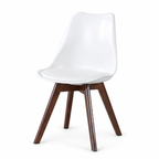 Silla Frankfurt acojinada  para comedor Nogal