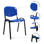 Set de 4 Sillas Fijas Plástico Nova
