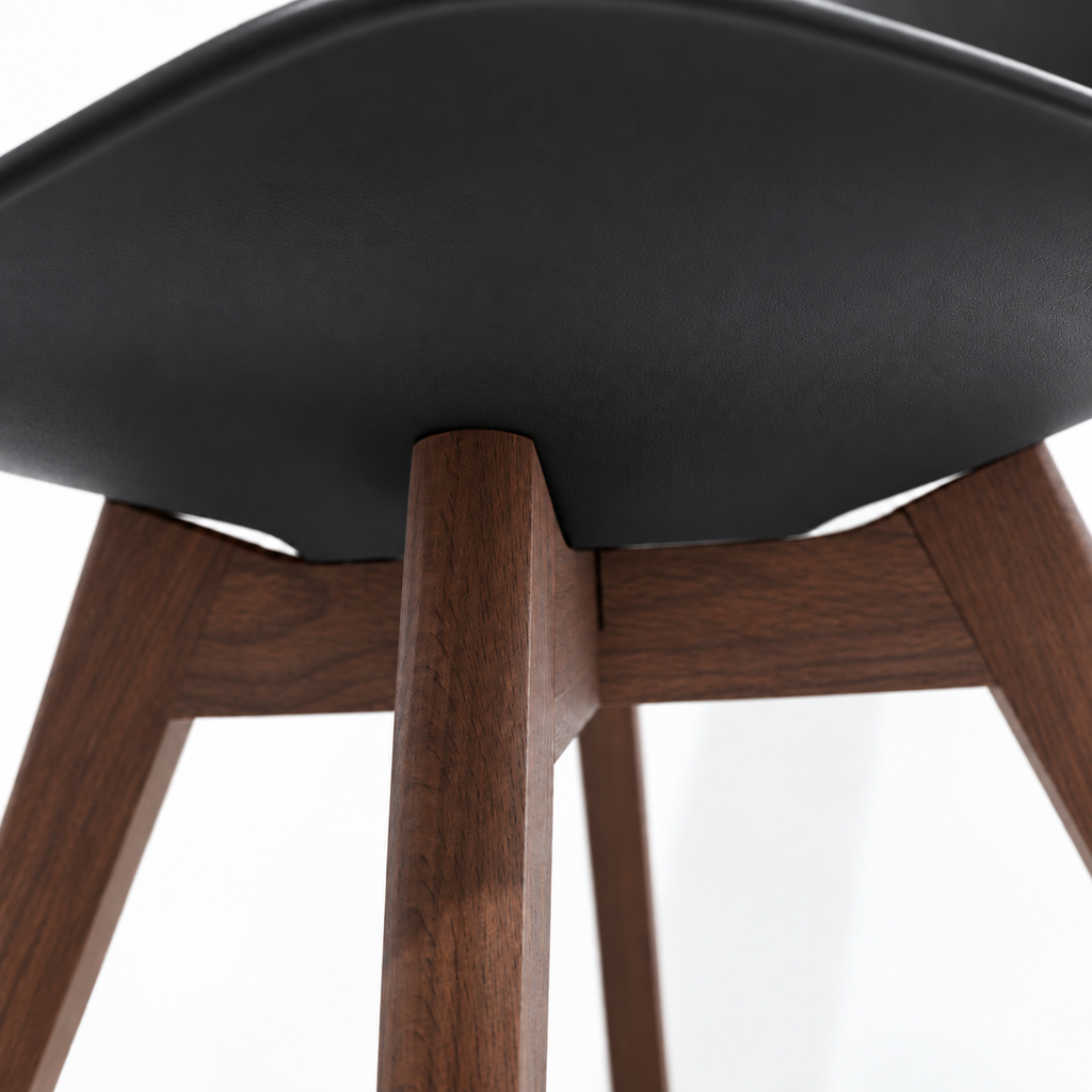 Silla Frankfurt acojinada  para comedor Nogal