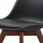 Silla Frankfurt acojinada  para comedor Nogal