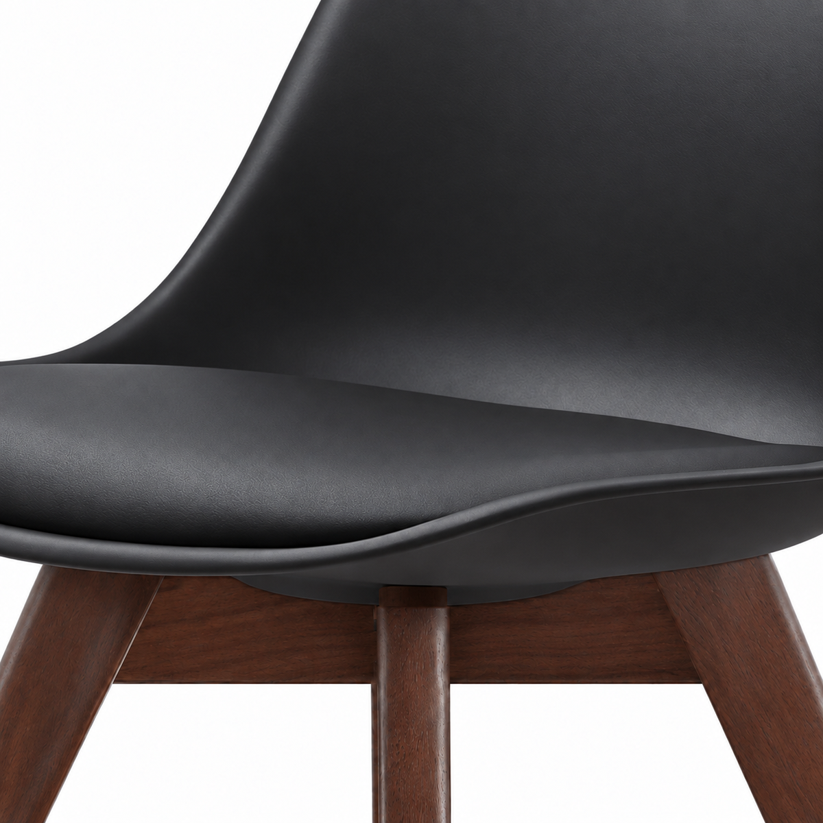 Silla Frankfurt acojinada  para comedor Nogal