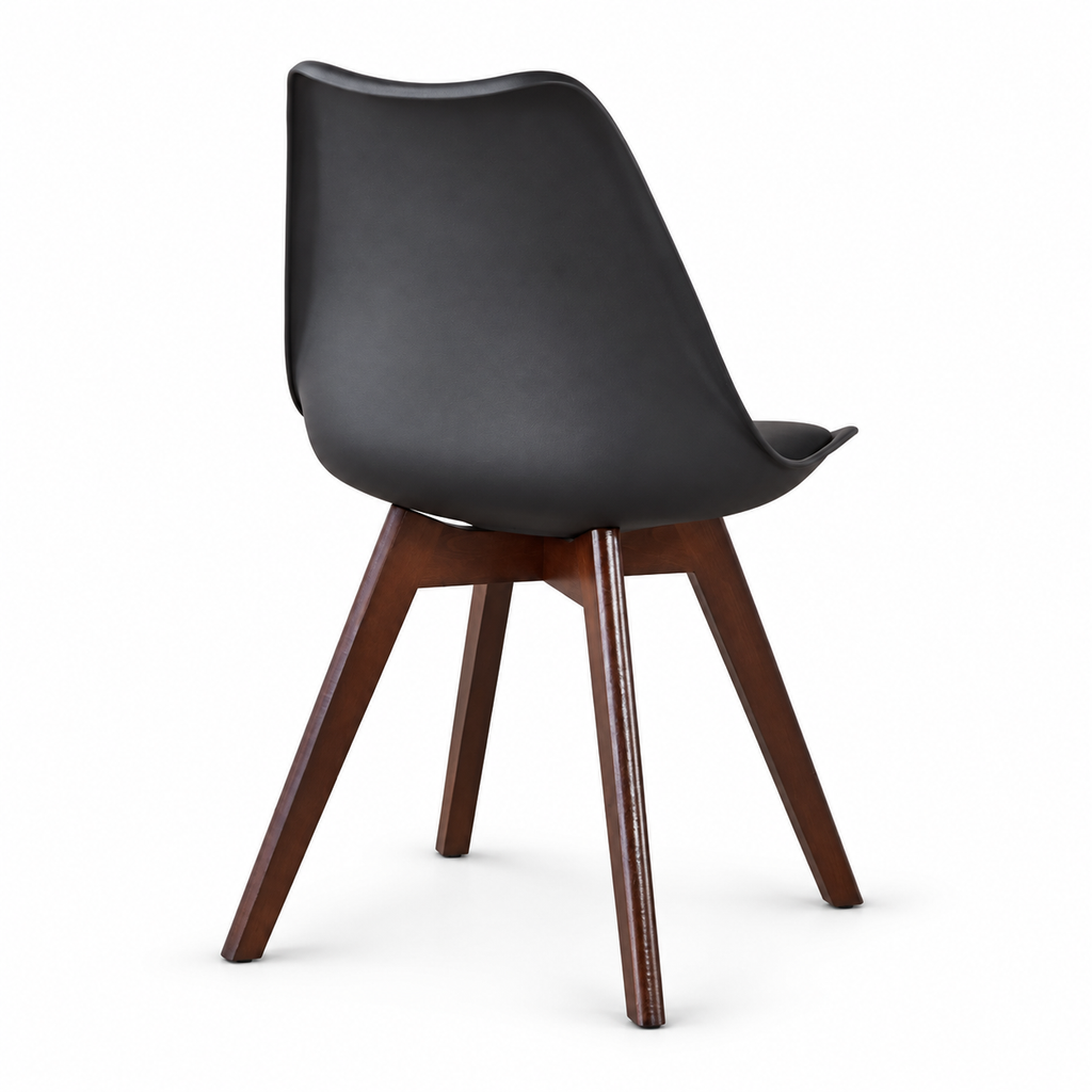 Silla Frankfurt acojinada  para comedor Nogal
