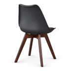 Silla Frankfurt acojinada  para comedor Nogal