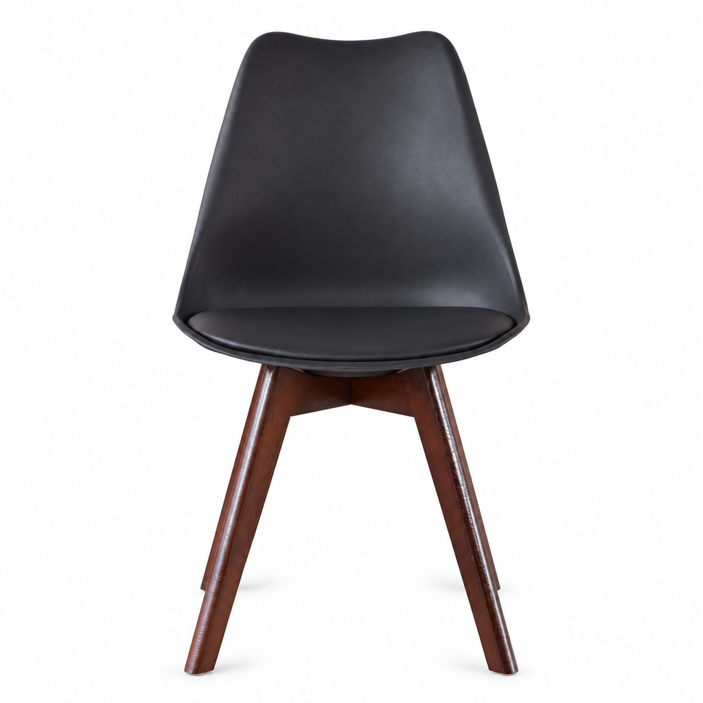 Silla Frankfurt acojinada  para comedor Nogal