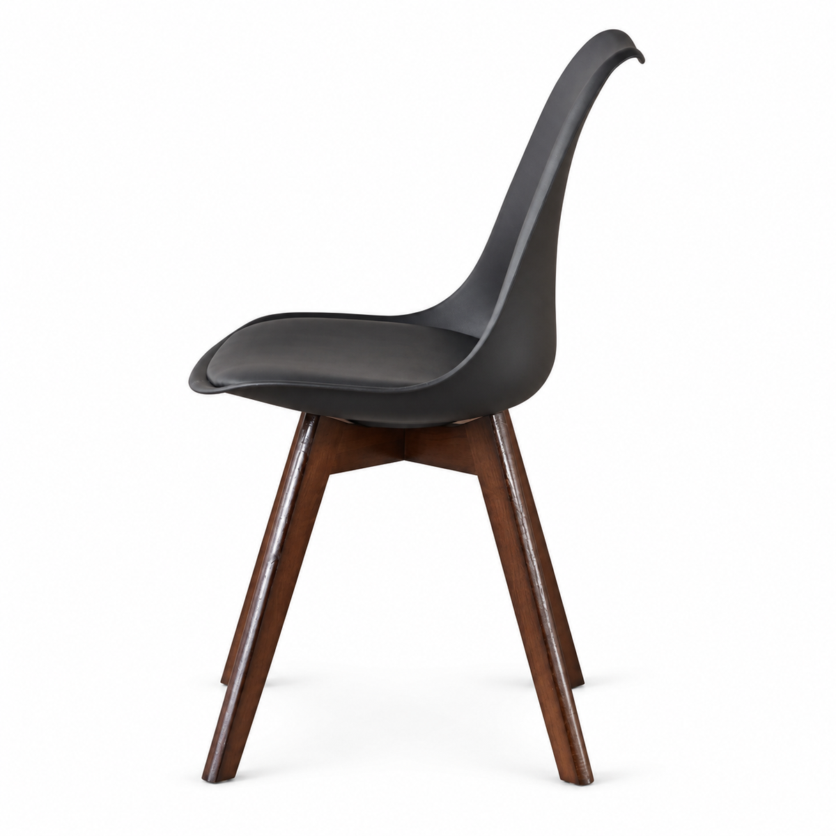 Silla Frankfurt acojinada  para comedor Nogal