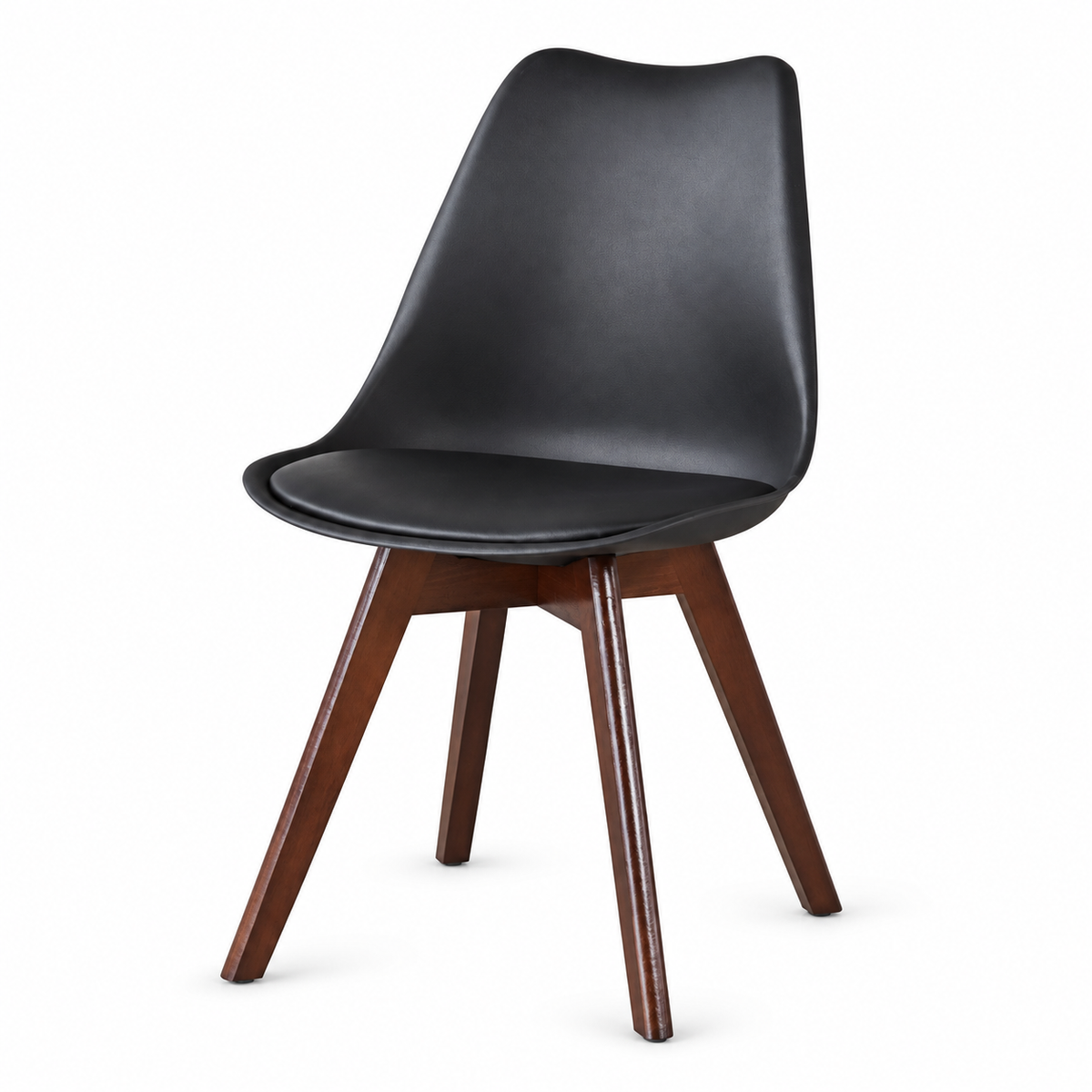 Set de 2 Sillas Frankfurt acojinada  para comedor Nogal