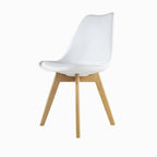 Comedor Mesa Rectangular Blanco 120X80 + 4 Sillas Frankfurt