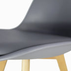 Comedor Mesa Oslo 80 Negro + 4 sillas Frankfurt