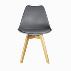 Comedor Mesa Oslo 80 Blanca + 4 sillas Frankfurt