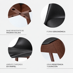 Silla Frankfurt acojinada  para comedor Nogal