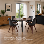 Silla Frankfurt acojinada  para comedor Nogal