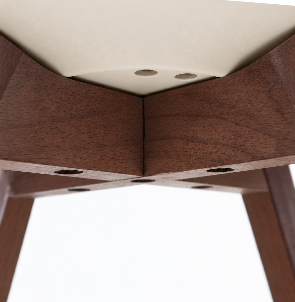 Silla Frankfurt acojinada  para comedor Nogal