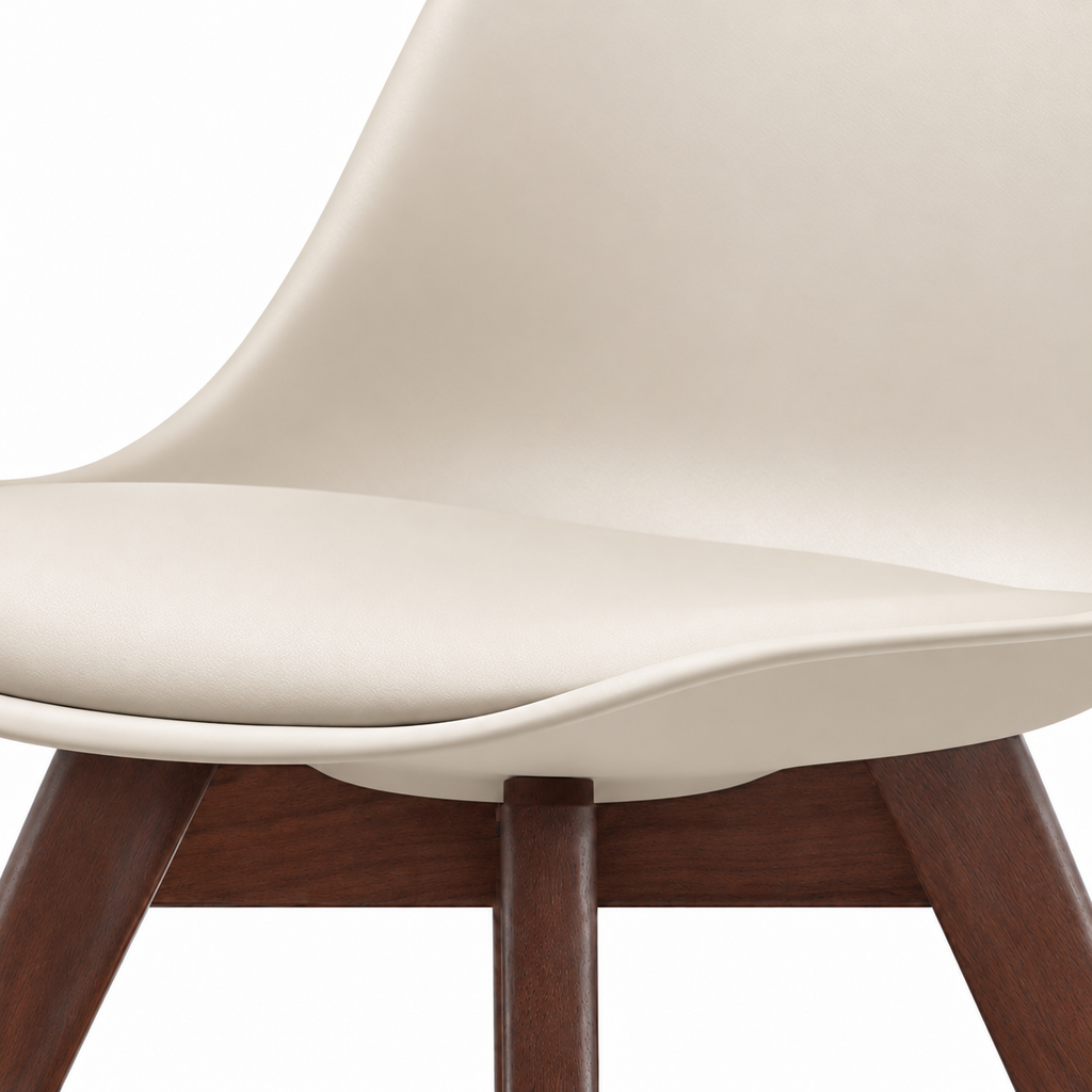 Silla Frankfurt acojinada  para comedor Nogal