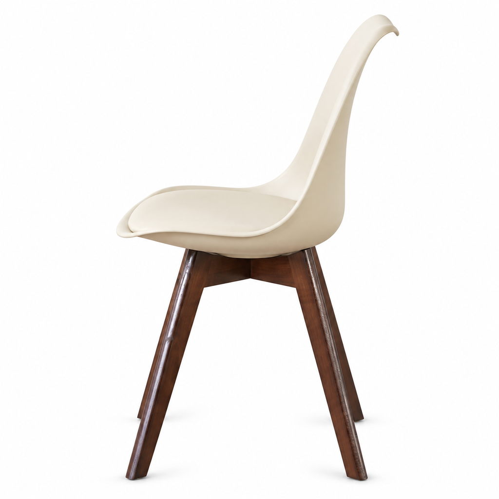 Silla Frankfurt acojinada  para comedor Nogal