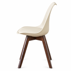 Silla Frankfurt acojinada  para comedor Nogal