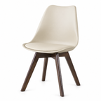 Set de 2 Sillas Frankfurt acojinada  para comedor Nogal