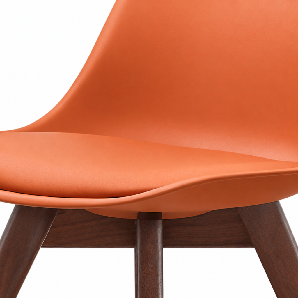 Silla Frankfurt acojinada  para comedor Nogal