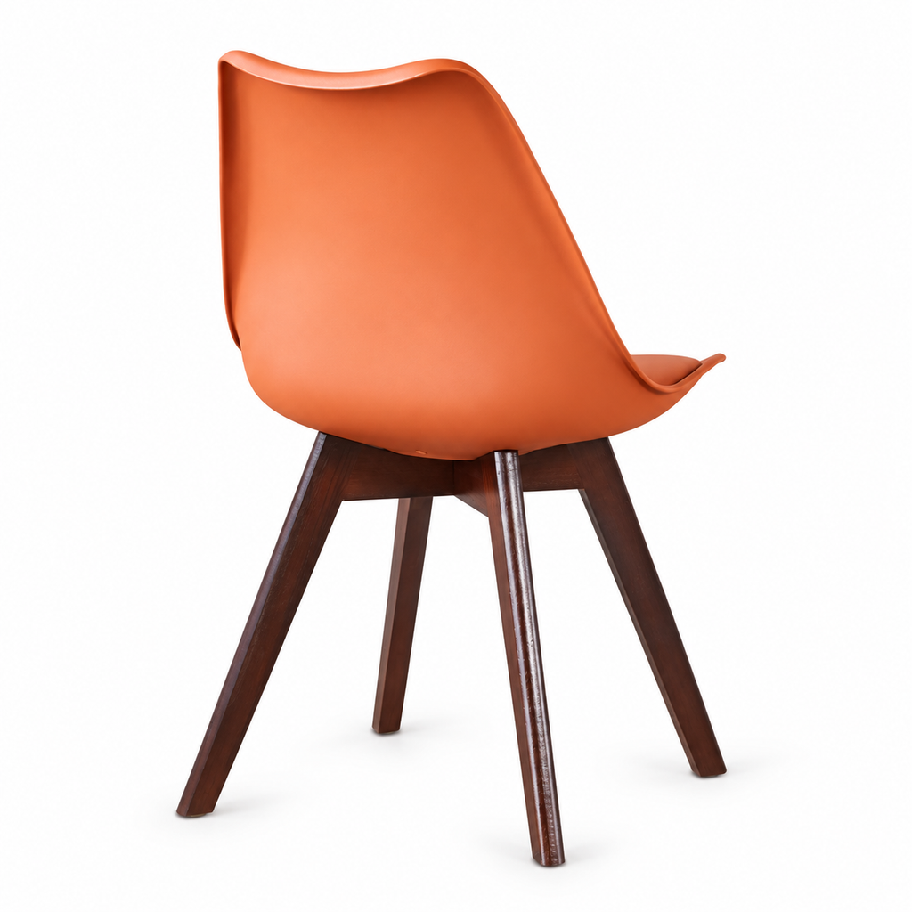 Silla Frankfurt acojinada  para comedor Nogal