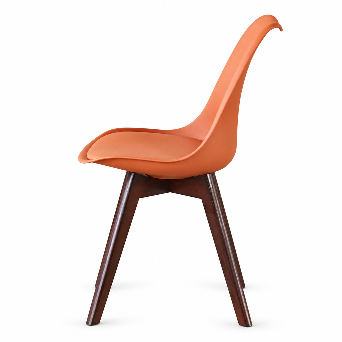 Silla Frankfurt acojinada  para comedor Nogal