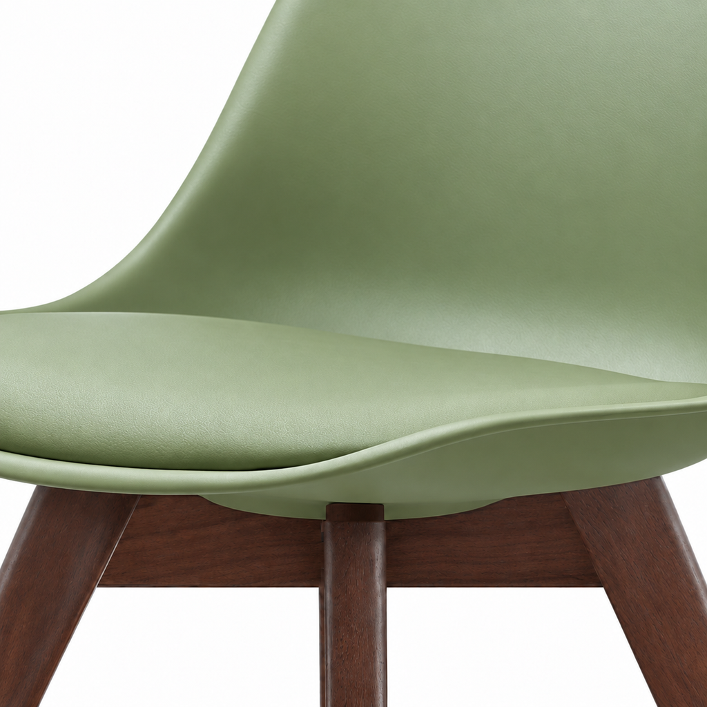 Silla Frankfurt acojinada  para comedor Nogal